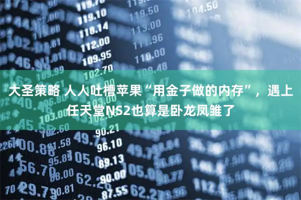 大圣策略 人人吐槽苹果“用金子做的内存”，遇上任天堂NS2也算是卧龙凤雏了