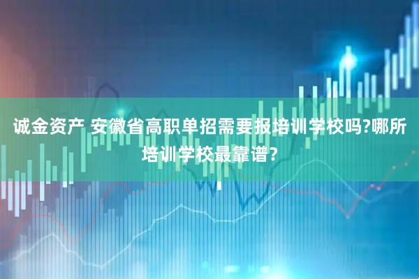 诚金资产 安徽省高职单招需要报培训学校吗?哪所培训学校最靠谱？